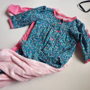 🔺 Baby Girl Zip Up Carter's Pajama 3 Bundle🔺 Bab